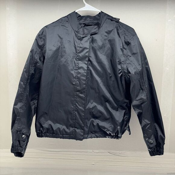 HARLEY DAVIDSON WOMENS MEDIUM BLACK NYLON WINDBREAKER/RAIN JACKET/LINER/LAYER - Picture 1 of 4